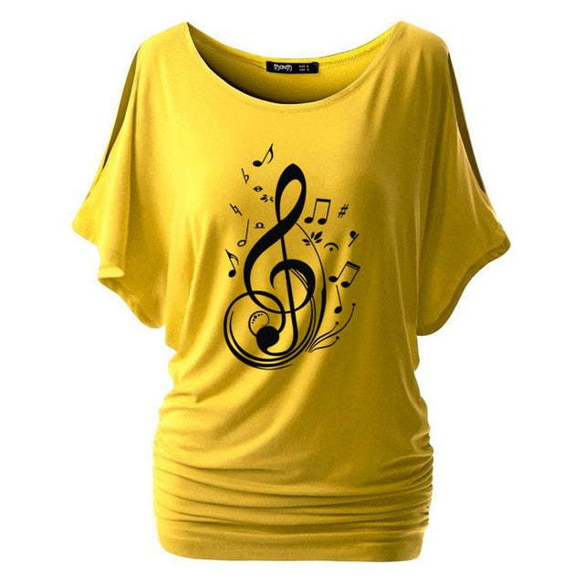 Music Treble Clef Batwing T-shirt