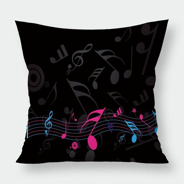 Music Notes & Instruments Pillowcase