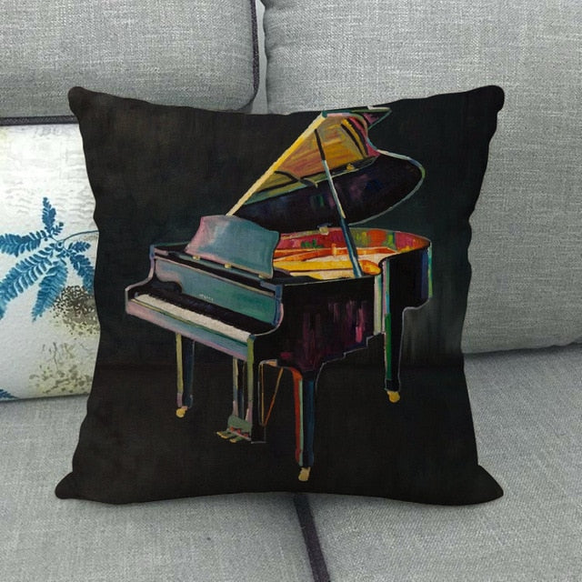 Decorative Musical Instruments Pillowcase