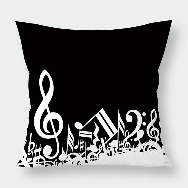 Music Notes & Instruments Pillowcase