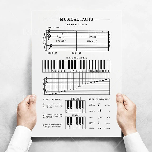Music Theory Print Canvas Wall Art
