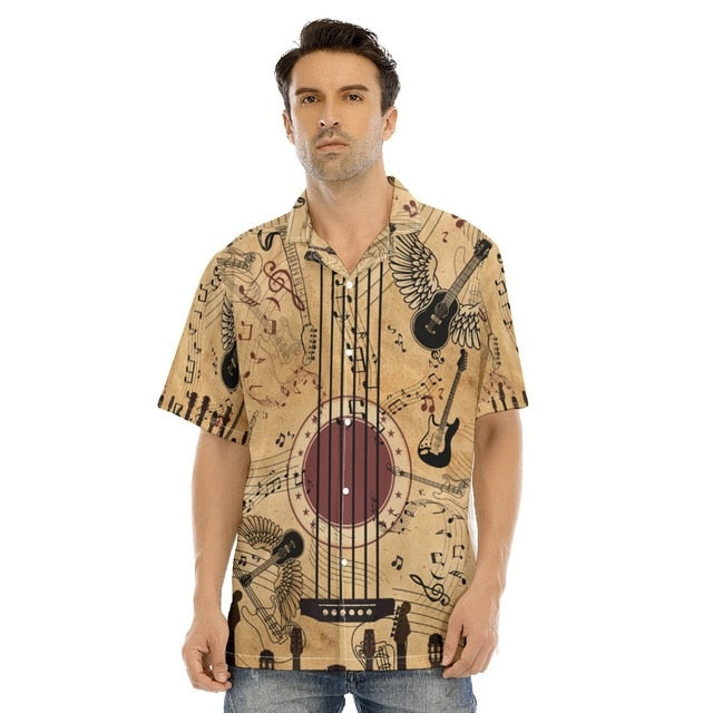 Retro Guitar Music Note Shirt