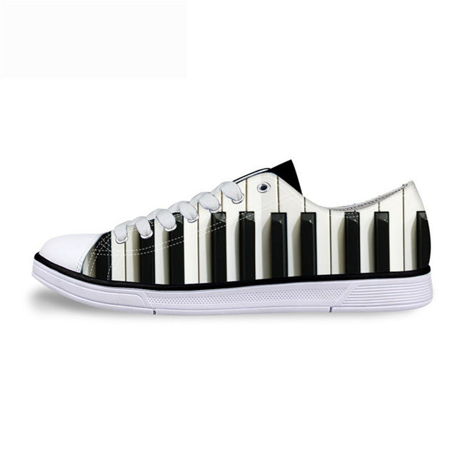 Piano Print Low-Top Shoes