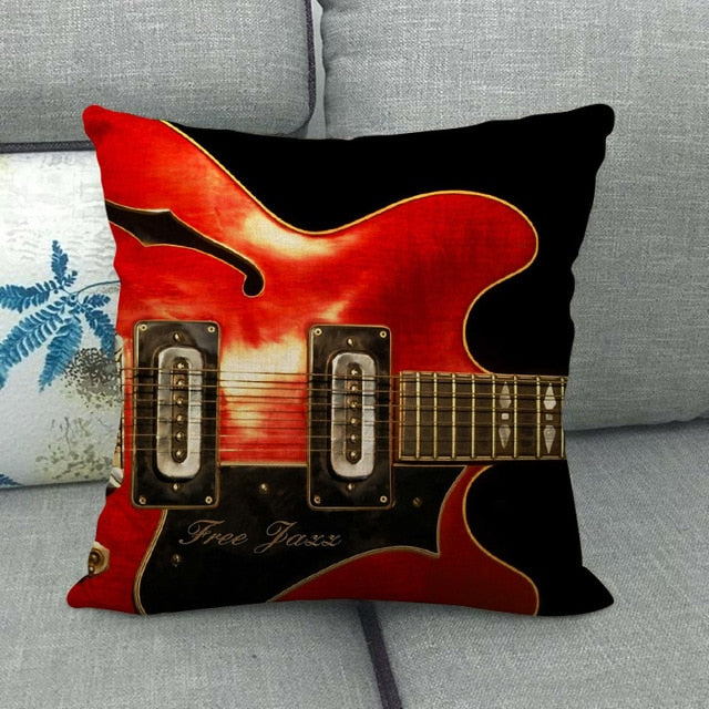 Decorative Musical Instruments Pillowcase