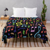 Music Notes Throw Blanket