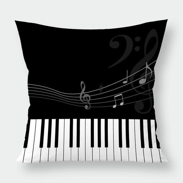 Music Notes & Instruments Pillowcase
