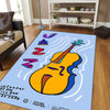 Graffiti Music Guitar Carpet