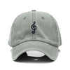 Vintage Washed Music Embroidery Cap