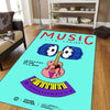 Graffiti Music Guitar Carpet