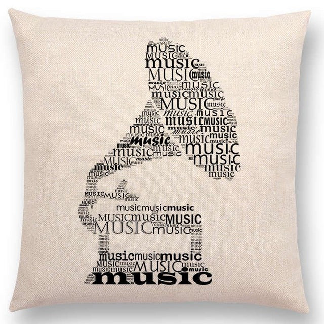 Musical Instrument Square Pillowcase
