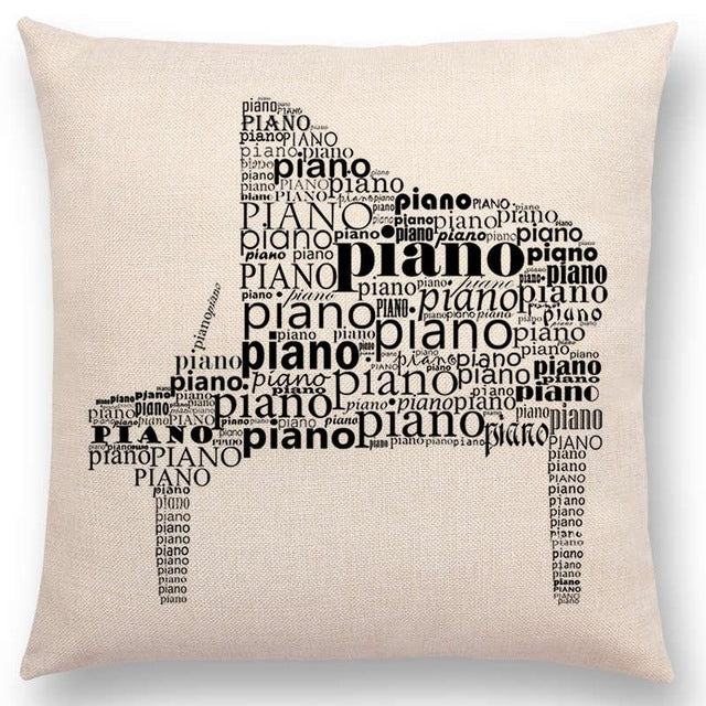 Musical Instrument Square Pillowcase