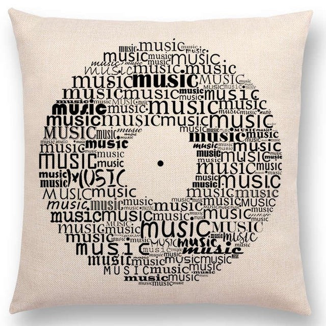 Musical Instrument Square Pillowcase