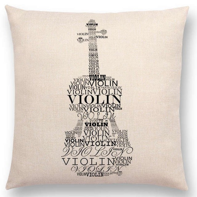 Musical Instrument Square Pillowcase