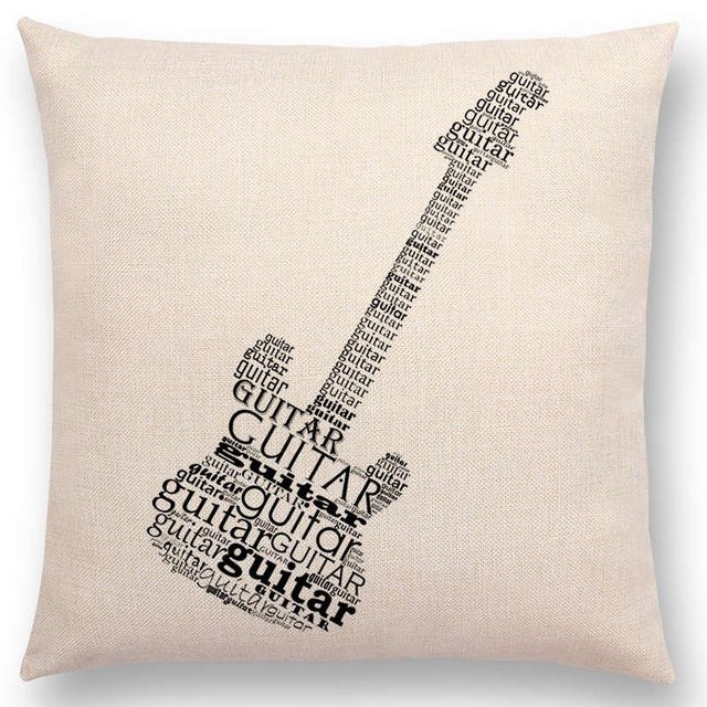 Musical Instrument Square Pillowcase
