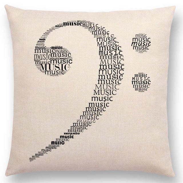 Musical Instrument Square Pillowcase