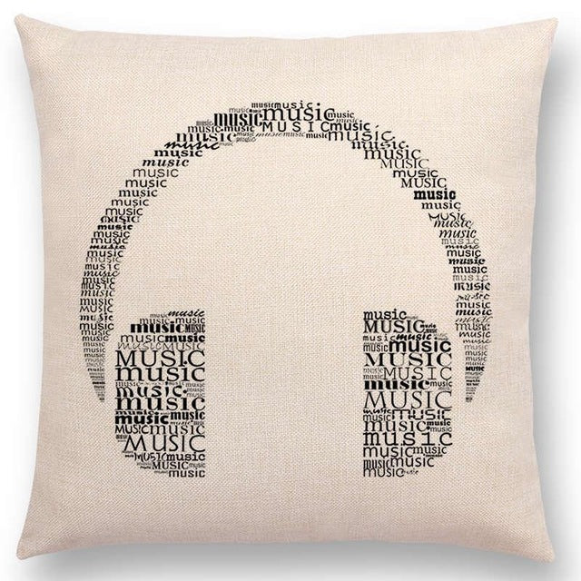 Musical Instrument Square Pillowcase