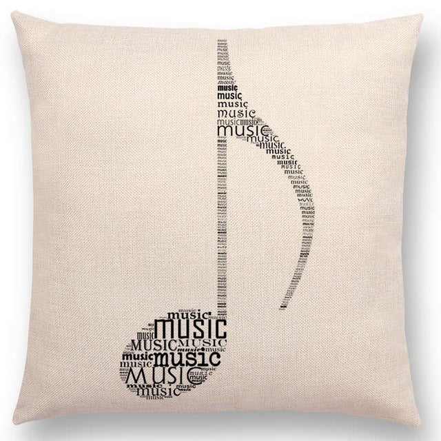 Musical Instrument Square Pillowcase