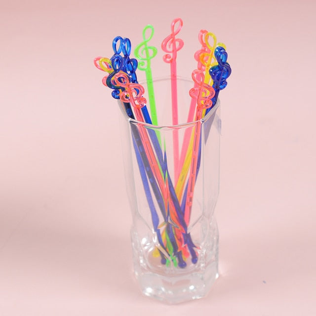 20pcs Music Note Swizzle Sticks