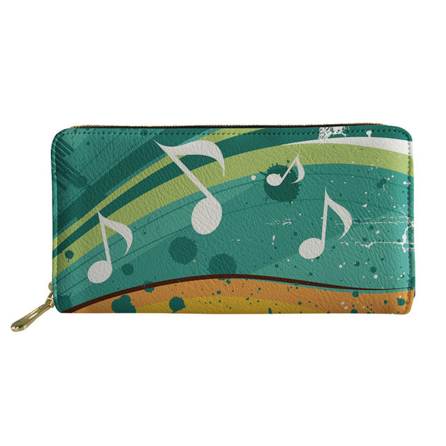 Musical Note Print Wallet