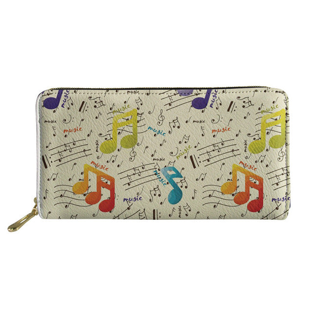 Musical Note Print Wallet