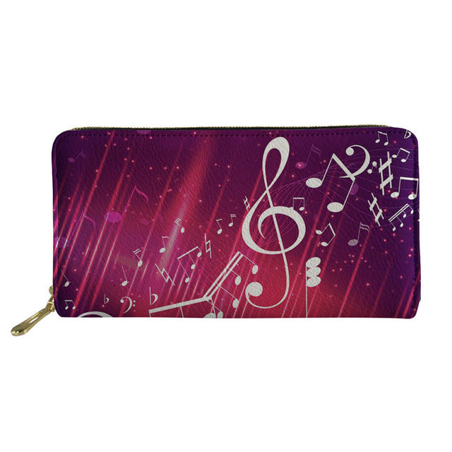 Musical Note Print Wallet