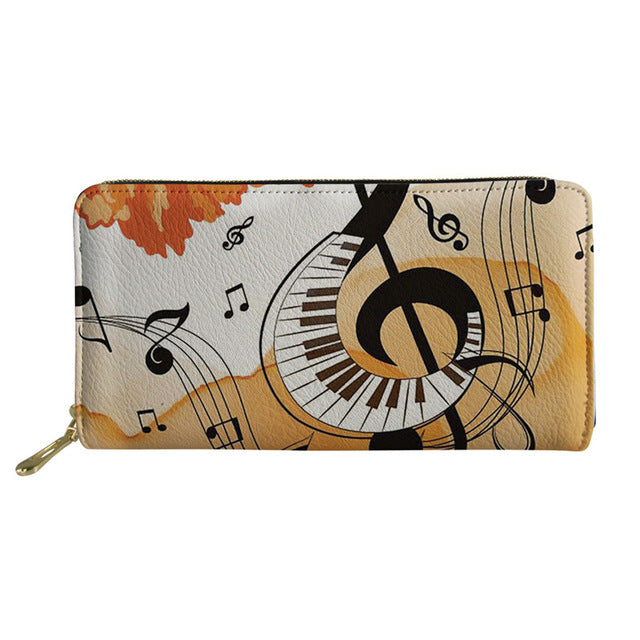Musical Note Print Wallet