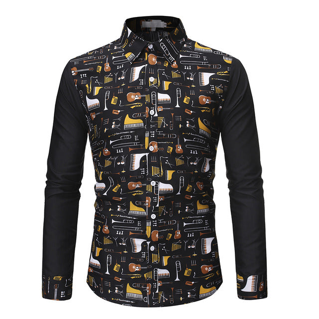 Music & Art Black Men's Shirt