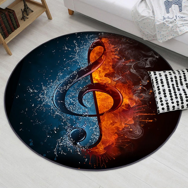 Water/Fire Treble Clef Carpet - Diameter 60CM - { shop_name }} - Review