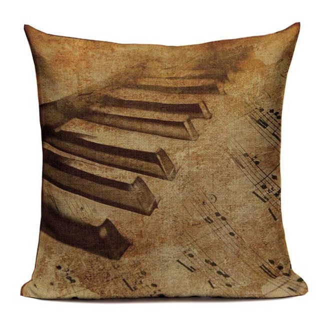 Music Series Note Printed Pillow Case