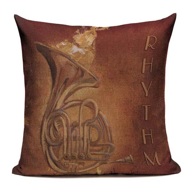 Music Series Note Printed Pillow Case