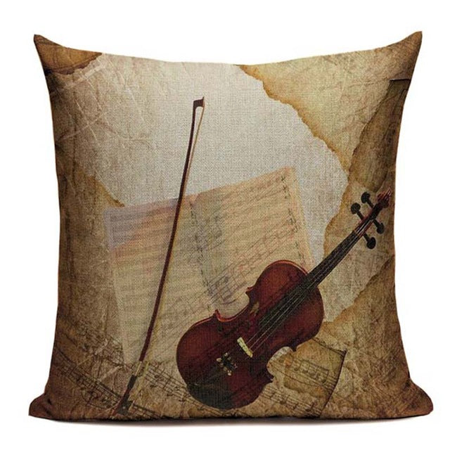 Music Series Note Printed Pillow Case