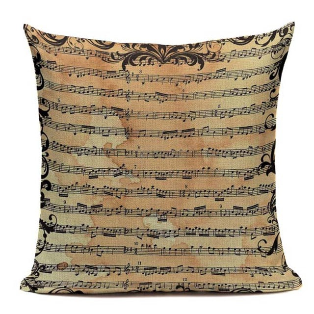 Music Series Note Printed Pillow Case