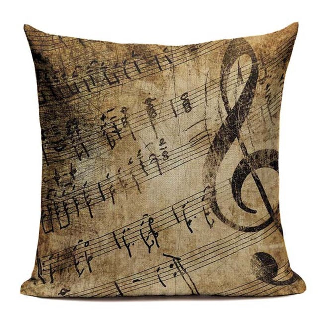 Music Series Note Printed Pillow Case