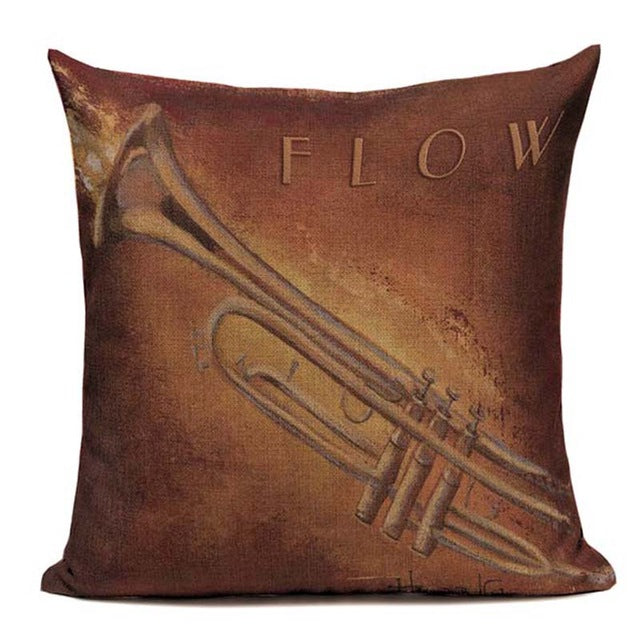 Music Series Note Printed Pillow Case