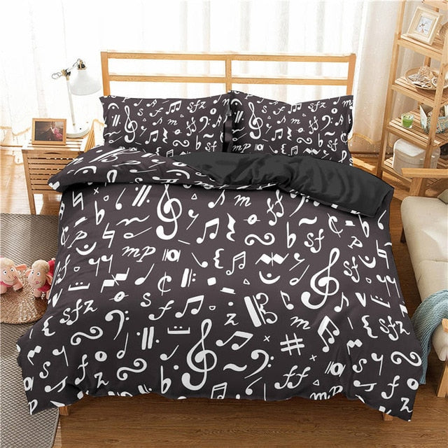 Music Theme 3D Printed Bedding Set Collection