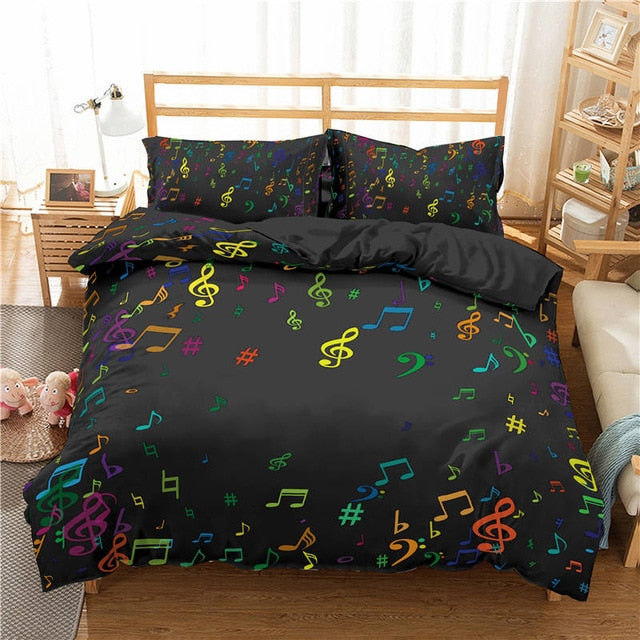 Music Theme 3D Printed Bedding Set Collection
