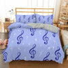 Music Pattern Blue Bedding Set Collection