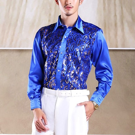 Shiny Sequin Men's Shirt
