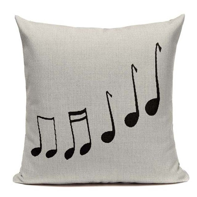 Music Series Note Printed Pillow Case