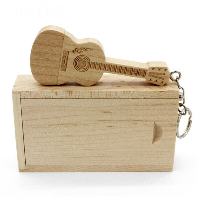 Wooden Guitar Flash Drive