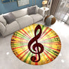 Music Note Symbols Round Carpet