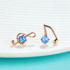 Music Note Opal Asymmetric Earrings