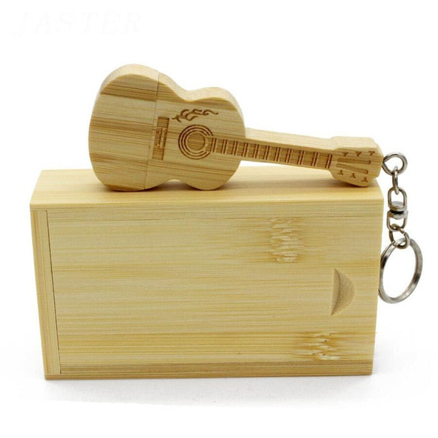 Wooden Guitar Flash Drive