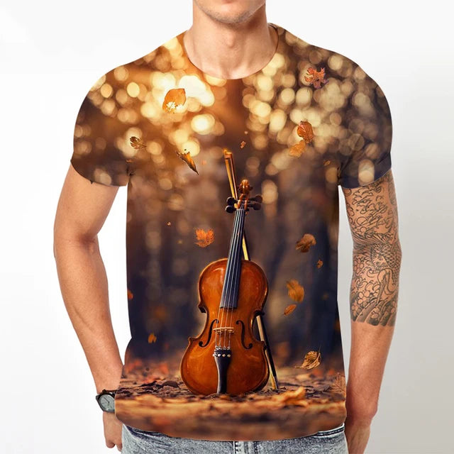 Adult/Kids Violin Print T-shirt Collection