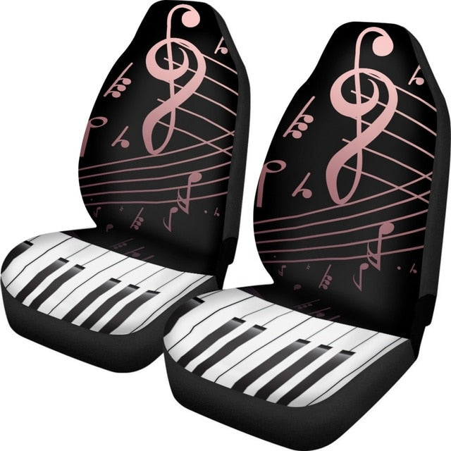 Stylish Piano Theme Car Seat Covers