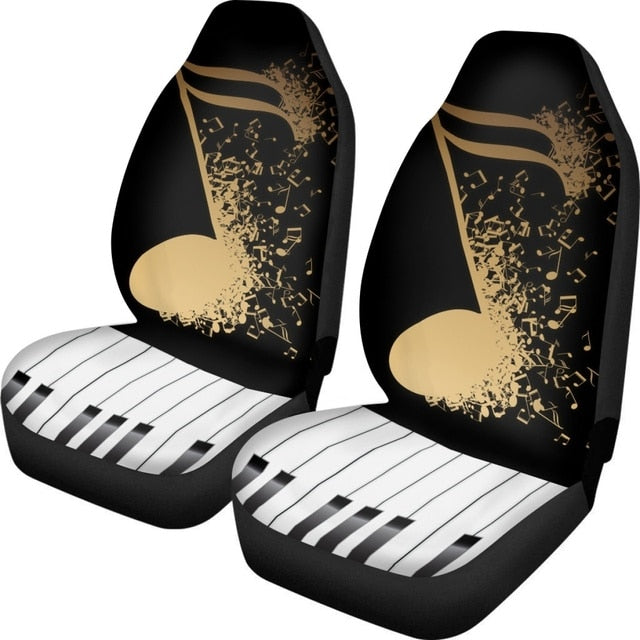 Stylish Piano Theme Car Seat Covers