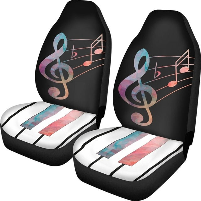 Stylish Piano Theme Car Seat Covers