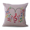 Free - Colorful Music Notes Pillowcase