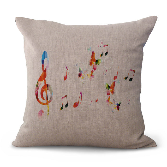 Free - Colorful Music Notes Pillowcase