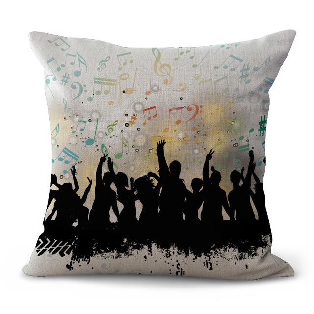 Music Instrument Cushion Pillow Case
